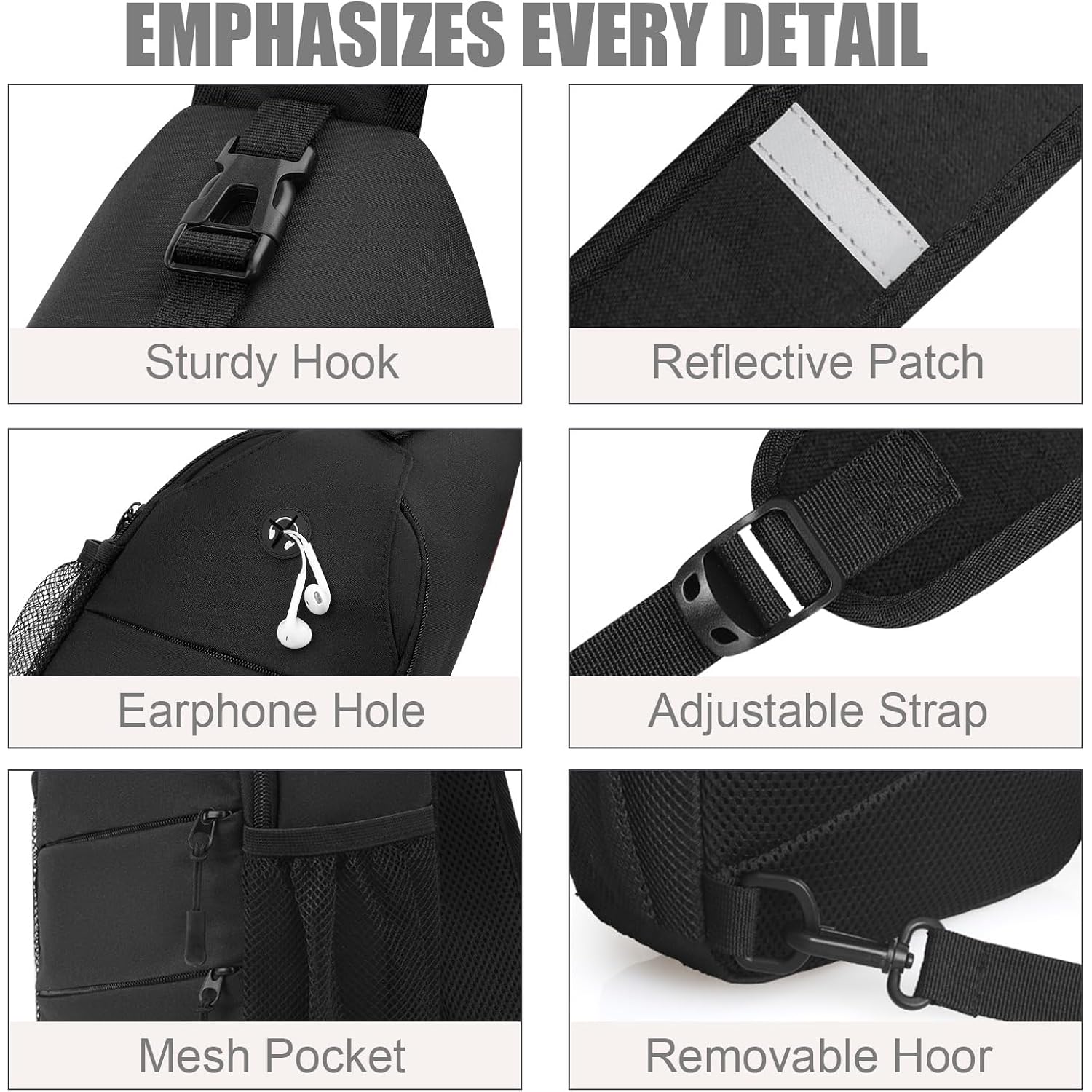 Pritent Crossbody Bags For Women Men Trendy Sling Bag Backpack Casual Chest Bag With Convertible Shoulder Strap