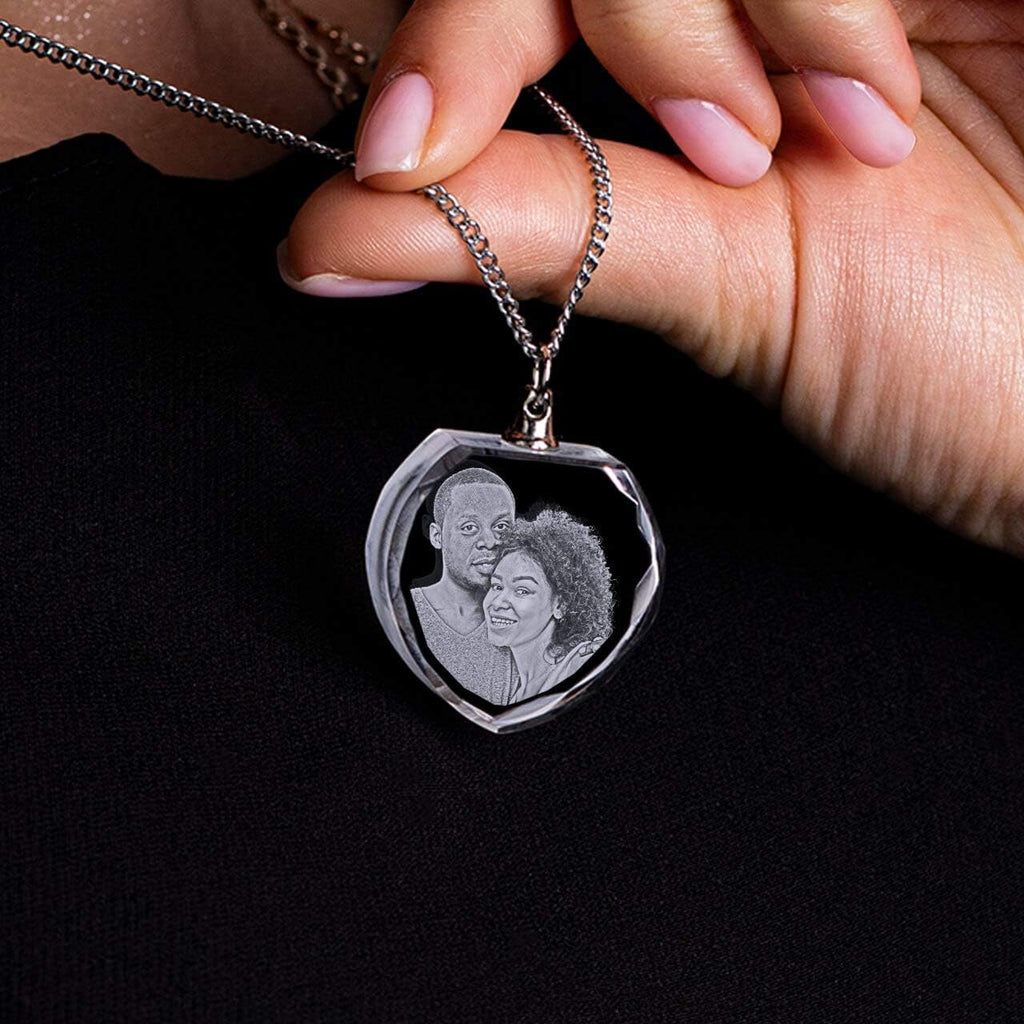 ArtPix 3D Crystal Photo, Personalized Necklace Gift, Custom Mothers Day Gifts for Mom, Women, Wife