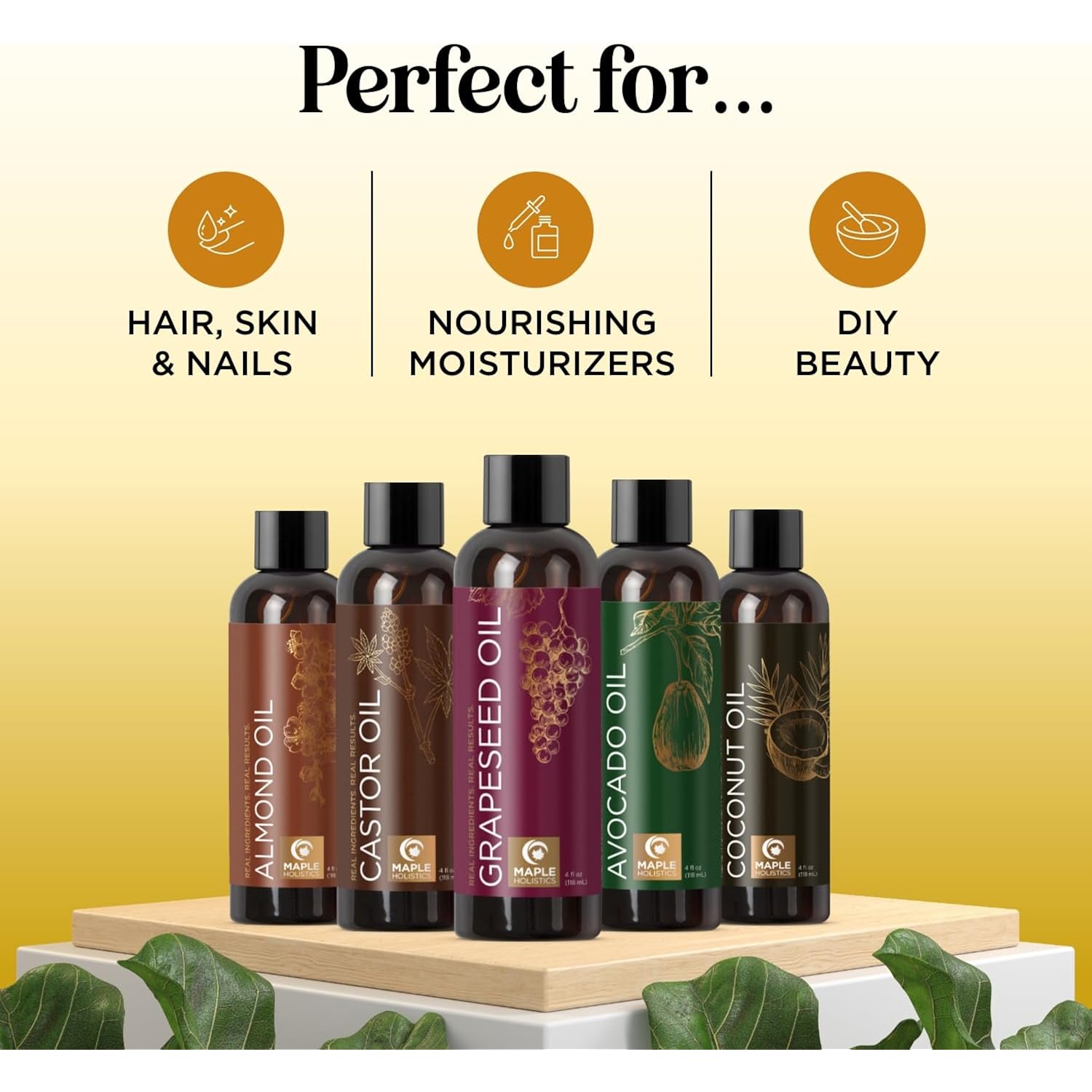 Pure Carrier Oils For Essential Oils - Diy Skin Care Set With Hair Oils Skin Oils For Body Care Moisturizers For Face And Body Plus Nail Care - Anti Aging Skin Care Diy Beauty Products Carrier Oil Set