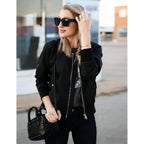 Zeagoo Women'S Bomber Jacket Casual Coat Zip Up Spring Fall Clothes With Pockets S-Xxl