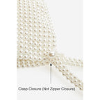 BABEYOND Pearl Clutch Purse Evening Bags for Women Elegant Triangle Purse for Wedding Bride Party Prom