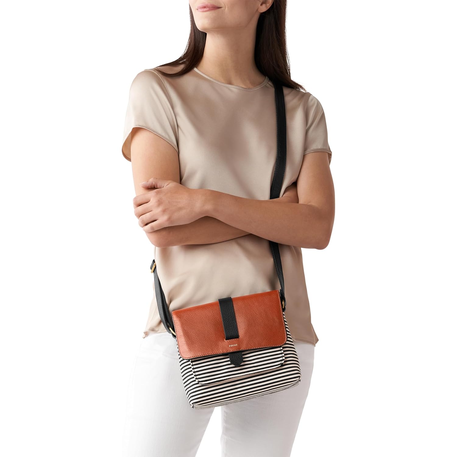 Fossil Women's Kinley Large or Small Crossbody Purse Handbag for Women