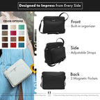 ili New York Genuine Leather Crossbody Bags for Women - Premium RFID Blocking Shoulder Bag Organizer with Adjustable Strap