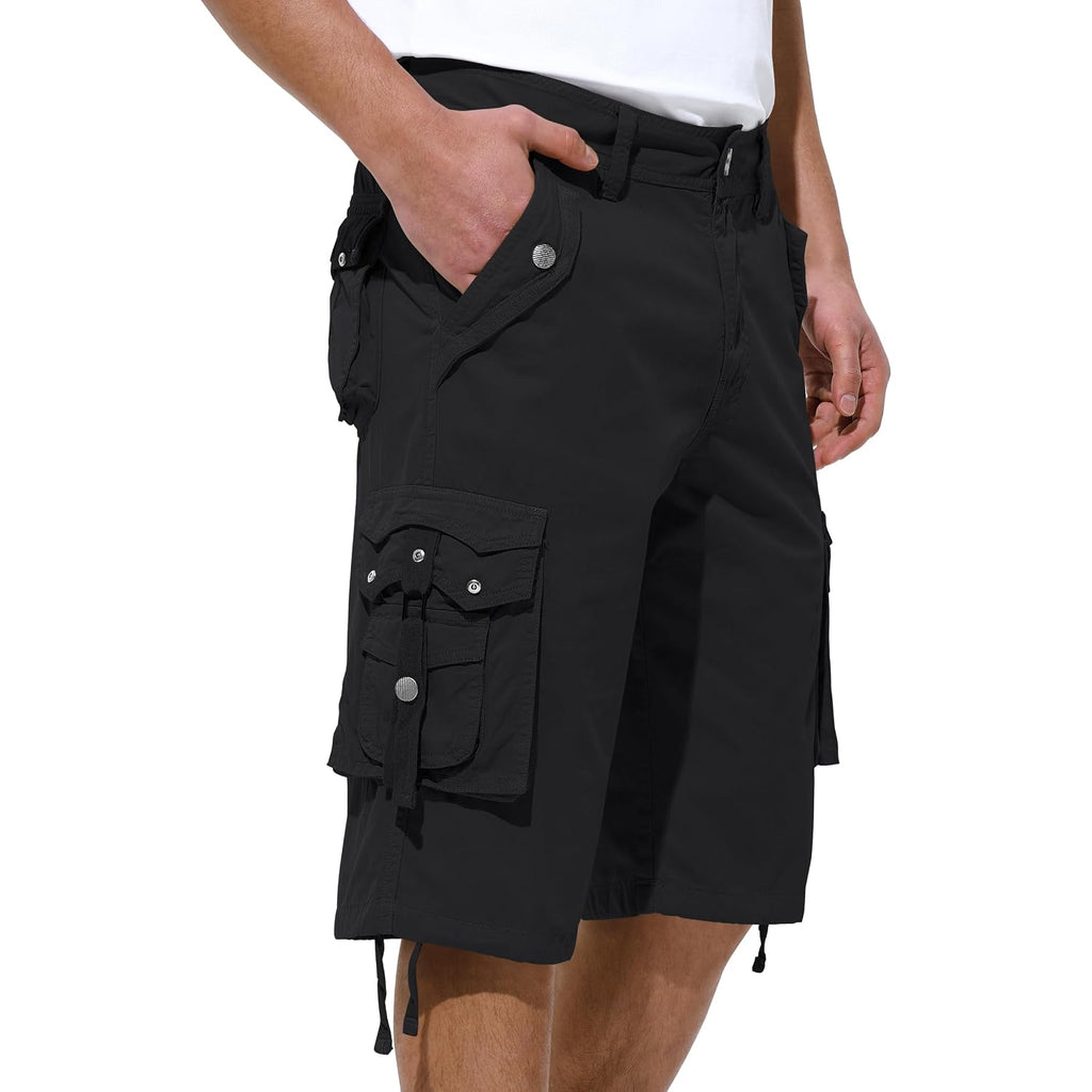 Mens Cargo Shorts Casual Shorts Hiking Shorts Below Knee Relaxed Fit Multi Pockets Running Joggers Outdoor Mens Shorts