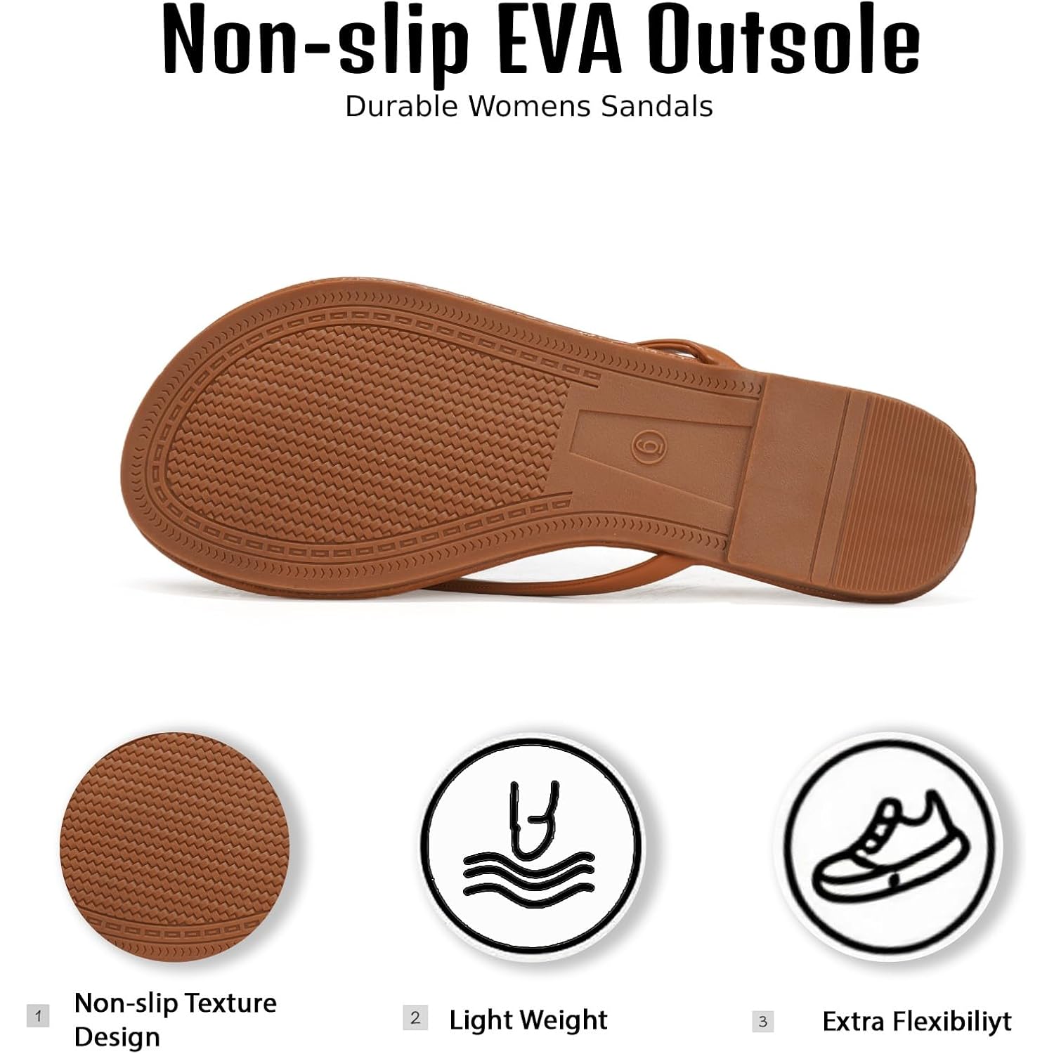 Flip Flops For Women With Memory Foam Insole Support,Soft Fabric Fits Comfortably Lightweight Slippers, Non-Slip Durable Beach Sandals Slip On Thong Cushion Flat Dressy