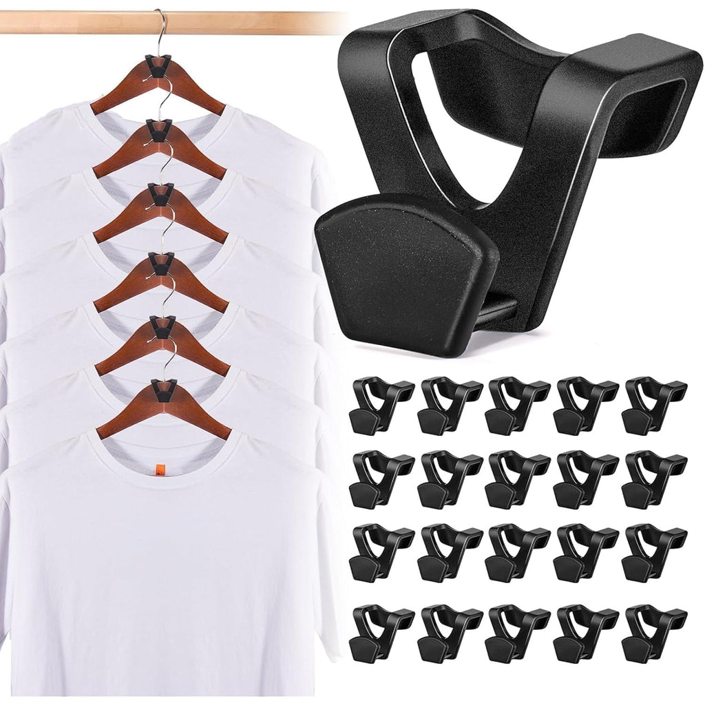 House Day Space Saving Hanger Hooks 60 Pack, Black Clothes Hanger Connector Hooks, Heavy Duty Hanger Hooks Space Saver, Premium College Dorm Room Essentials, Good Closet Organizers And Storage