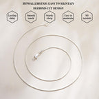 925 Sterling Silver Chain for Women, Diamond Cut 1mm Box Chain Lobster Claw Clasp Silver Jewelry Gifts for Women Mom Girlfriend