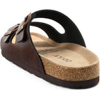 Odoly Men'S Cork Footbed Slide Sandal, Arch Support Summer Outdoor Sandals With Adjustable Buckle For Men