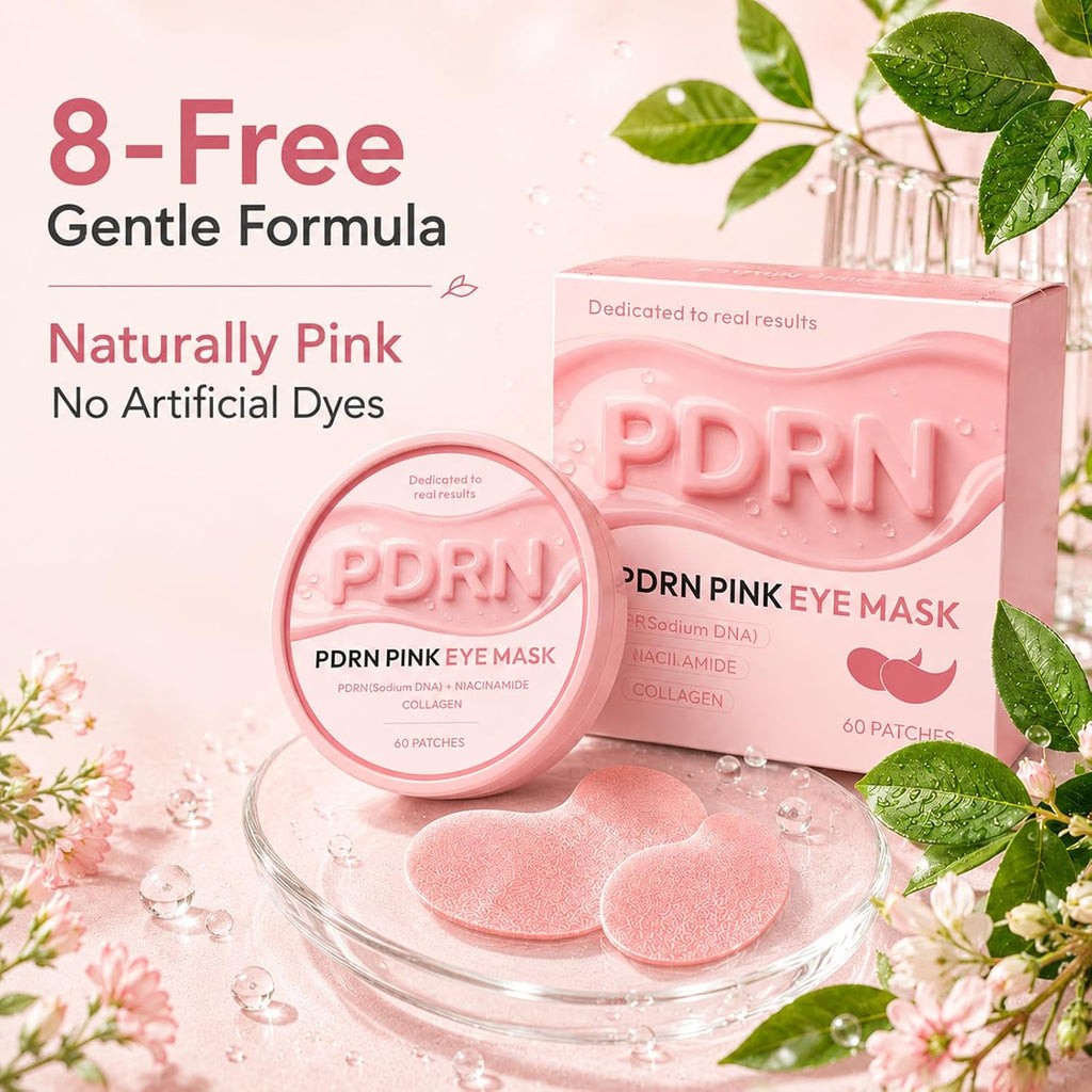 Pdrn Collagen Gel Under Eye Patches For Puffy Eyes And Dark Circles | 60 Count Hydrogel Eye Masks Korean Skincare With Niacinamide For Fine Lines & Smile Lines Under Eye Treatment For Women