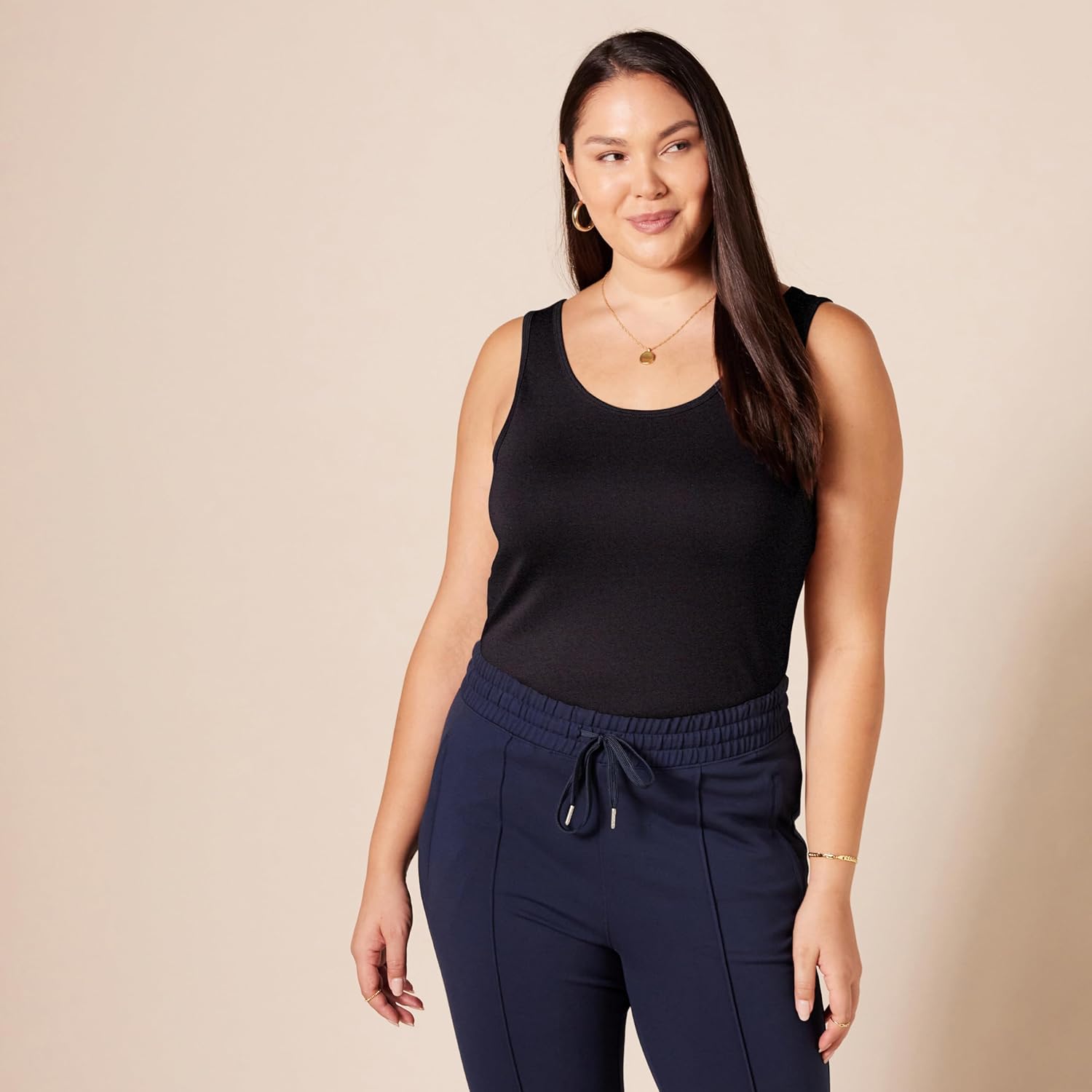Women's Slim-Fit Scoop Neck Tank Top, Pack of 2