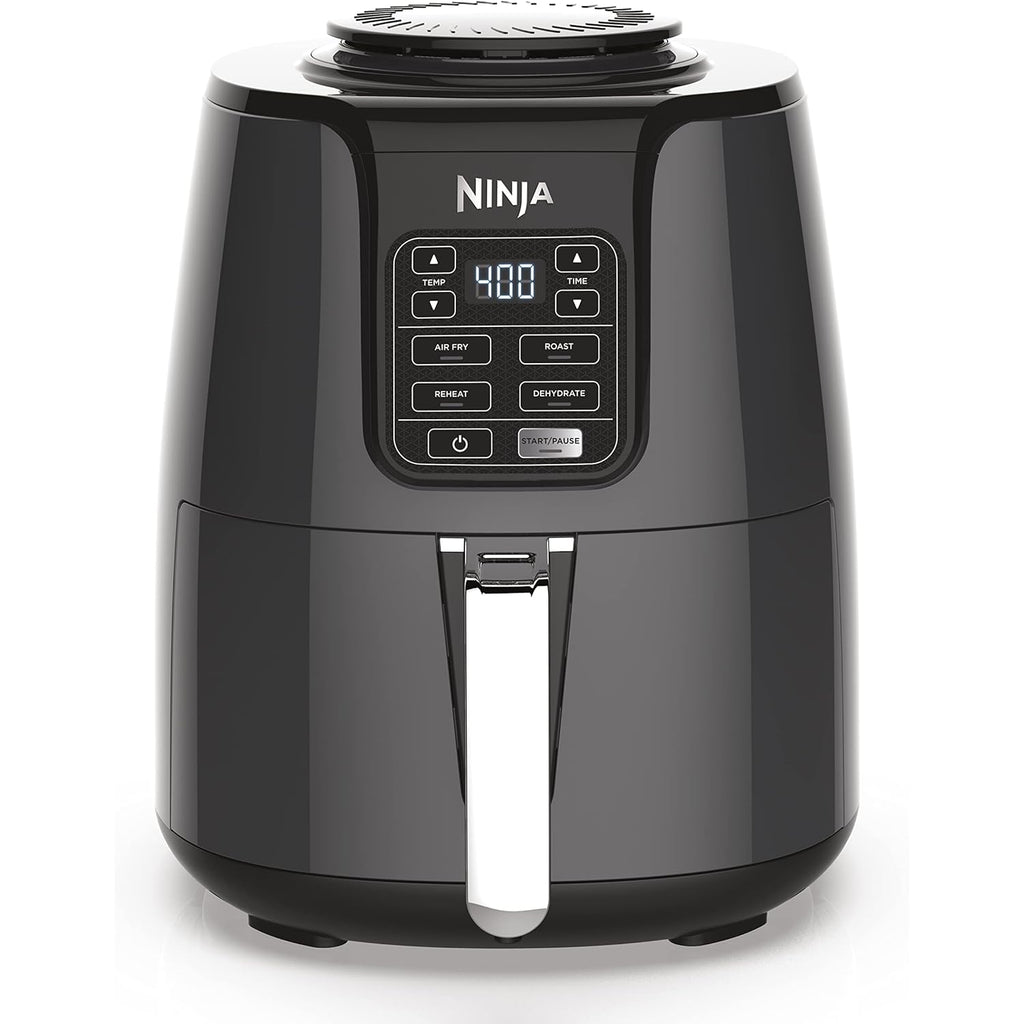 Ninja Air Fryer | 4 QT Capacity | 4-in-1 Roast, Crisp, Roast, Reheats, & Dehydrates | Dishwasher Safe Parts | 105°F-400°F | Includes 20 Easy & Healthy Recipes | 1550 watt | Grey | AF101