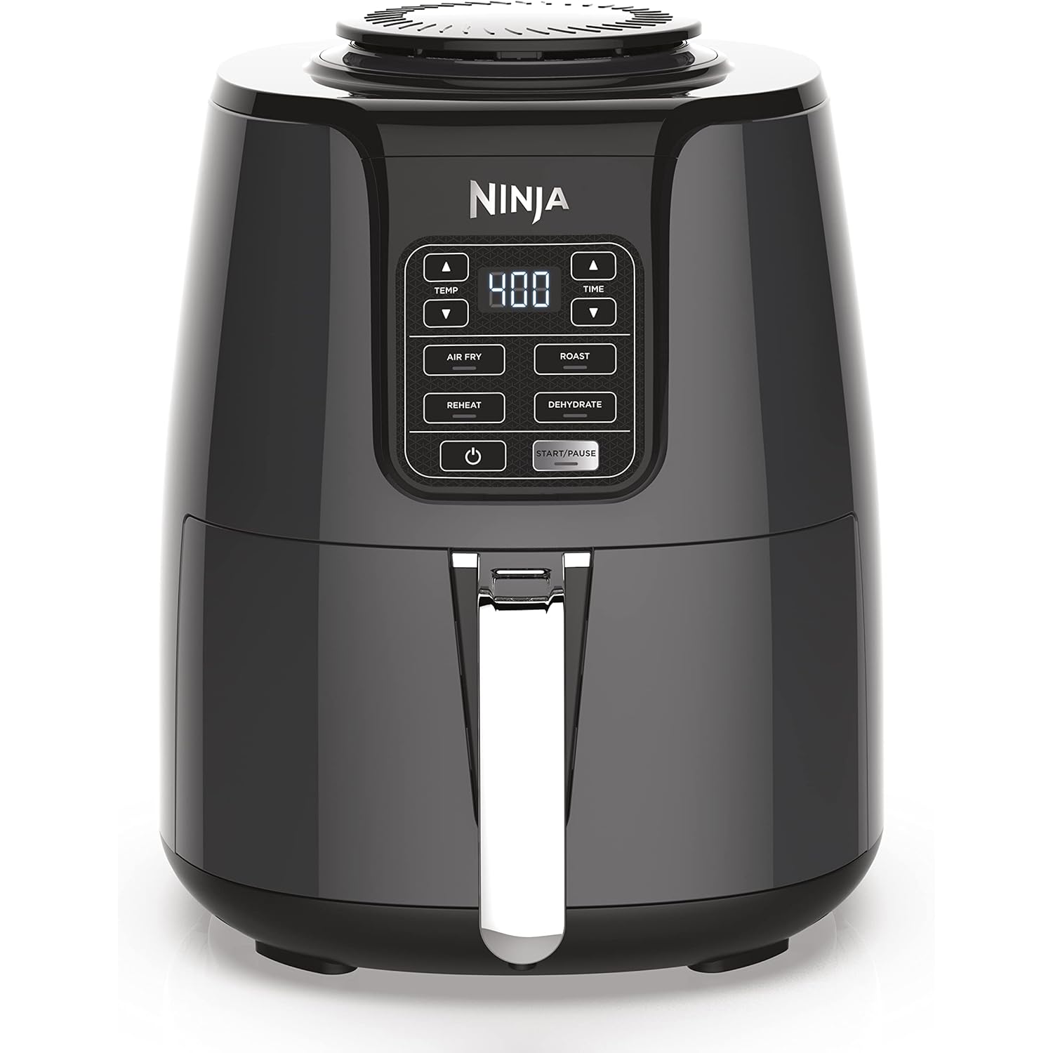 Ninja Air Fryer | 4 QT Capacity | 4-in-1 Roast, Crisp, Roast, Reheats, & Dehydrates | Dishwasher Safe Parts | 105°F-400°F | Includes 20 Easy & Healthy Recipes | 1550 watt | Grey | AF101