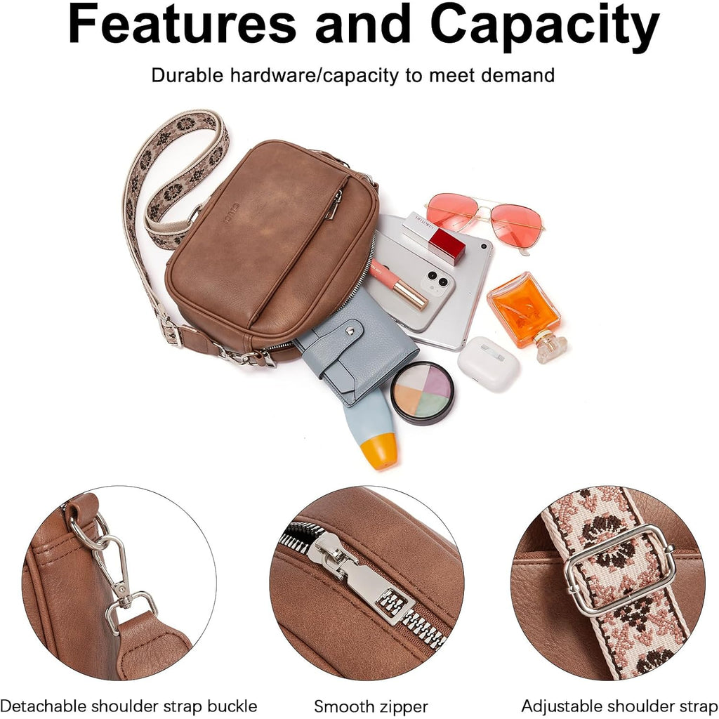 Cluci Crossbody Bags For Women Crossbody Purses For Women Cross Body Bag Crossbody Purse With Adjustable Wide Strap