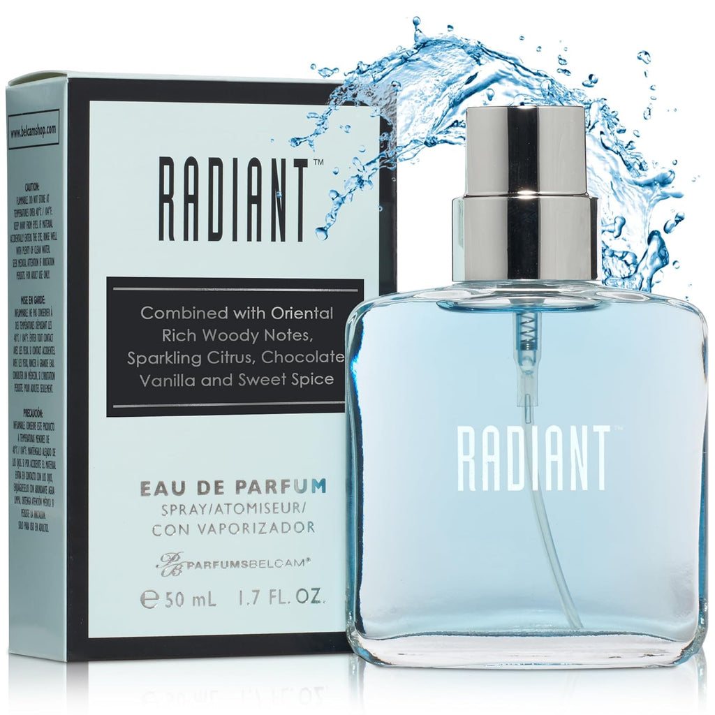 PB ParfumsBelcam Radiant Eau de Parfum for Women – Warm Oriental Vanilla Gourmand Perfume with Citrus, Chocolate & Caramel – Sweet Spicy Fragrance Spray, Signature Everyday Scent, 1.7 Fl Oz