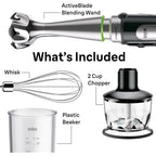 Braun MultiQuick 7 3-in-1 Immersion Blender with Food Processor – Powerful Handheld Electric Stick - Emulsifier for Chopping, Beating & Whisking - Ideal for Soup, Puree, Smoothies & More