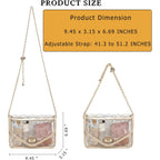 Clear Bag For Stadium Events Clear Purse For Women Quilted Pvc Clear Crossbody Bag Stadium Approved For Concerts