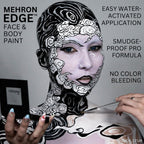 Mehron Edge Face & Body Paint| Professional Water-Activated Face Paint Makeup | Made In The Usa | For Cosplay, Halloween, & Sfx (White)