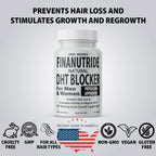 Finanutride Natural DHT Blocker & Hair Growth Capsules - Prevent Hair Loss, Stimulate Follicles, Proprietary Regrowth Treatment