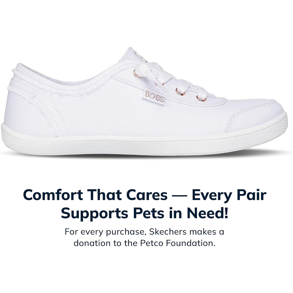 Skechers Women'S Bobs B Cute Sneaker - Memory Foam, Flexible Outsole, Lightweight Vegan Shoes