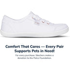 Skechers Women'S Bobs B Cute Sneaker - Memory Foam, Flexible Outsole, Lightweight Vegan Shoes