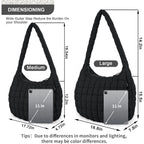 Quilted Puffer Tote Bag Purse Puffy Crossbody Shoulder Bag,Lightweight Nylon Hobo Bag Puffer Carryall Bag For Women Girl