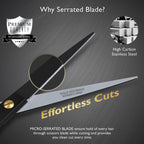Professional Hair Scissors 6.5 Inch - Premium High Carbon Stainless Steel Barber Salon Hair Shears For Haircut Scissors - Ergonomic Design Super-Sharp Hair Cutting Shears Blades