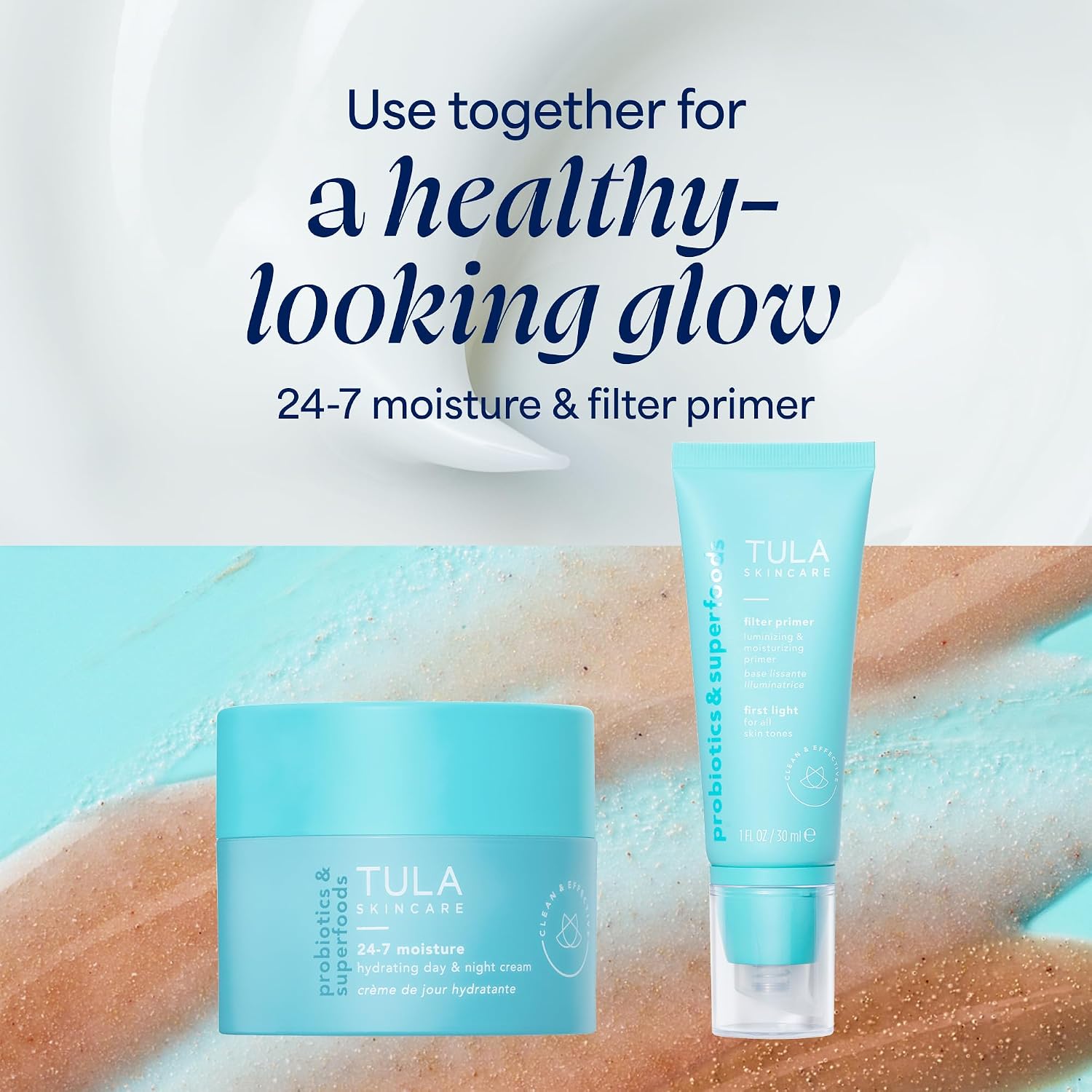 Tula Skincare Filter Primer, Blurring & Moisturizing Face Primer For Redness & Uneven Tone With Prebiotic Extracts, Tinted