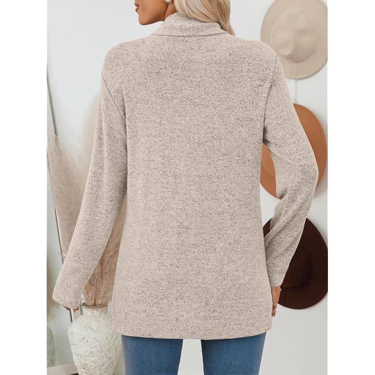 LILLUSORY Cardigan for Women Lightweight Cardigans Fall Fashion Outfits Open Front Long Cardigan with Pockets, Business Casual Travel Outfits