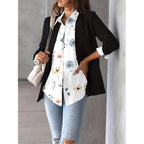 Zeagoo Womens Button Down Shirt Long Sleeve Blouse Business Work Tops Dressy Casual Floral Printed Outfits With Pocket