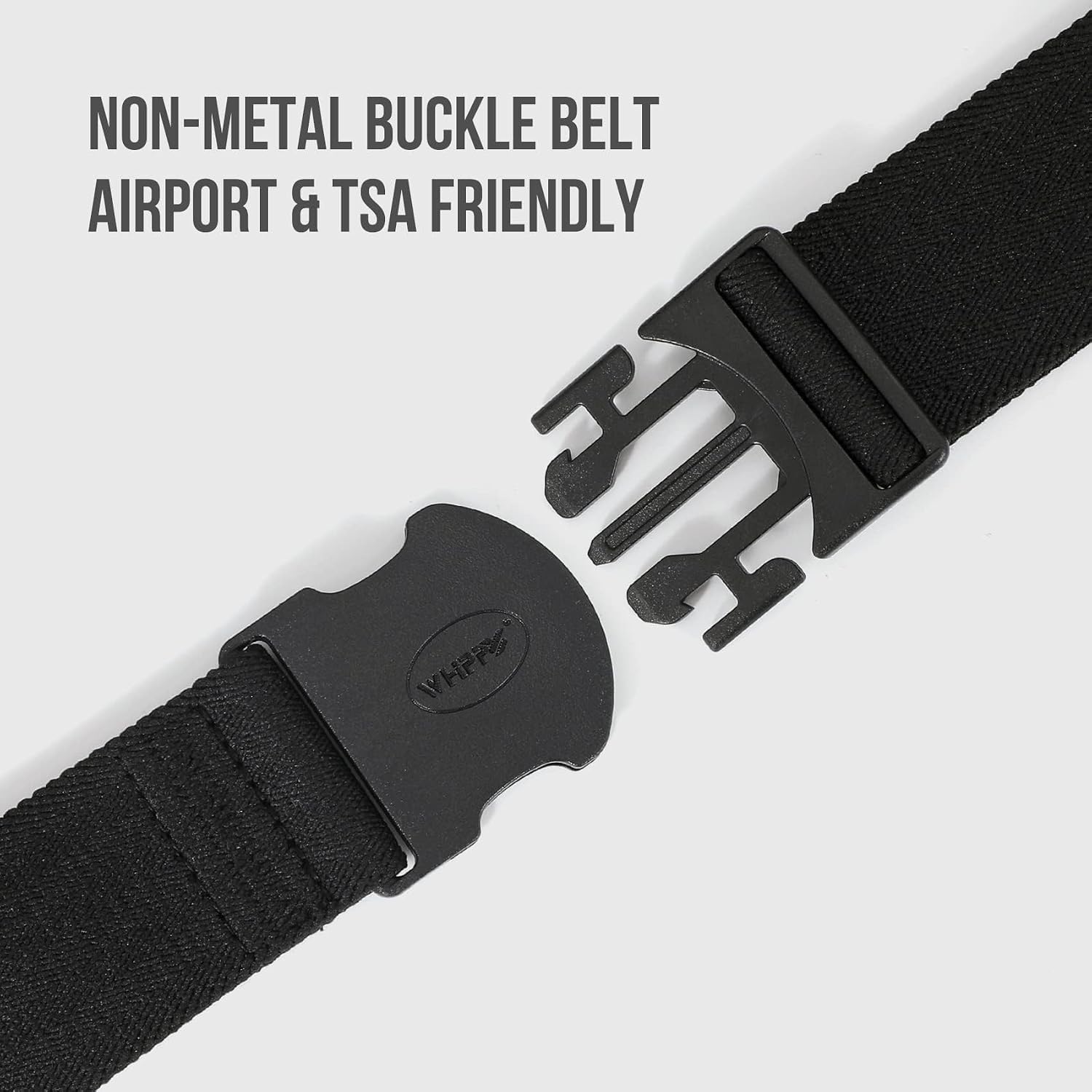 Whippy Mens Elastic Stretch Belt Unisex Adventure Web Belt For Women Men With Non-Metal Buckle Adjustable Belts