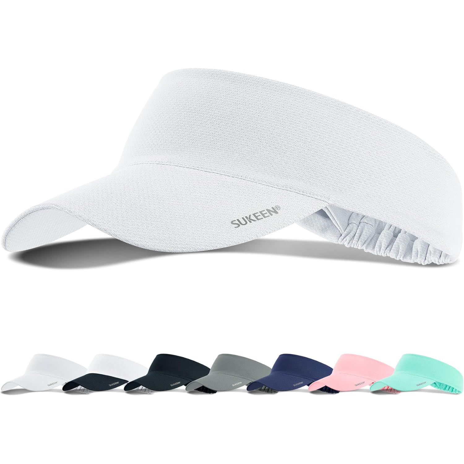 Sukeen Cooling Stretchy Visor Free Size Cool Hat with UV Protection Brim Peak Vizor for Golf,Tennis,Cycling,Running