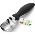 Spring Chef Heavy Duty Ice Cream Scoop With Comfortable Handle - Professional Ice Cream Scooper For Gelato, Sorbet, Cookie Dough, Melon, Frozen Yogurt - Dishwasher Safe Metal Kitchen Tool - Black