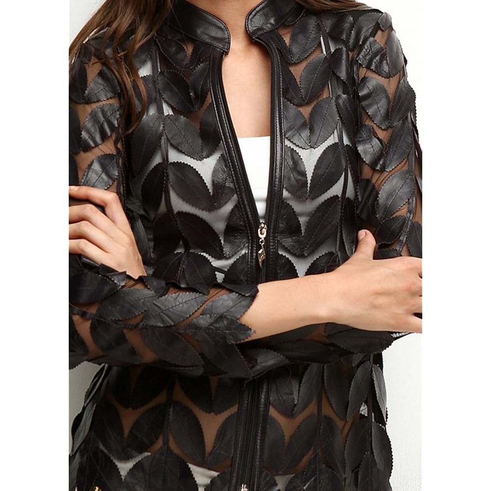 Zamback Design Handmade Leaf Leather Jacket