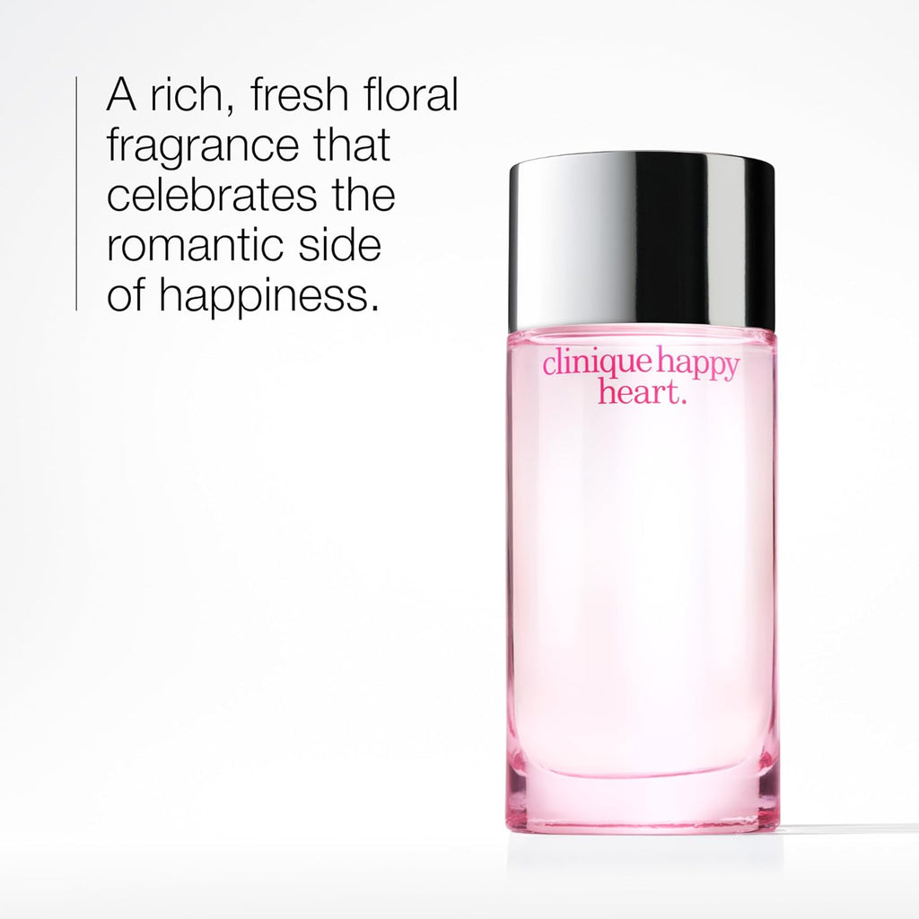 Clinique Happy Heart Eau de Parfum Spray | Notes of Mandarin, Cucumber, Yellow Primrose, Water Hyacinth + Blonde Wood | Perfumes for Women