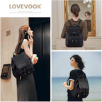 LOVEVOOK Mini Backpack for Women,Small Backpack Purse for Travel Work Cute Backpack Daypack With Anti-theft Pocket Mini Bag for Daily College Shopping
