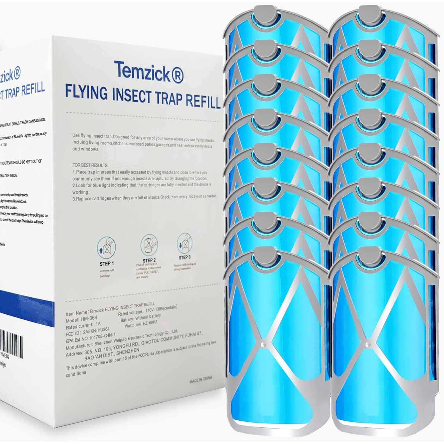 16-Pack Refill Cartridges Compatible With Zzevo, 100% Fit, 1:1 Size