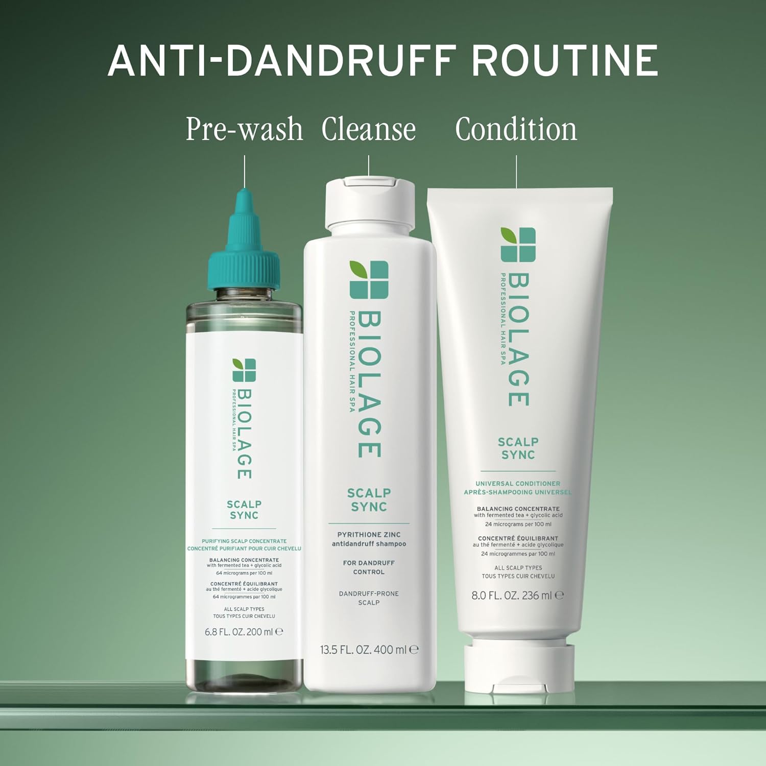 Biolage Scalp Sync Anti-Dandruff Shampoo - Controls Itchy Scalp, Deeply Cleanses Hair, Moisturizing Dandruff Treatment, With Zinc Pyrithione, Vegan & Cruelty-Free, 1.7 FL Oz
