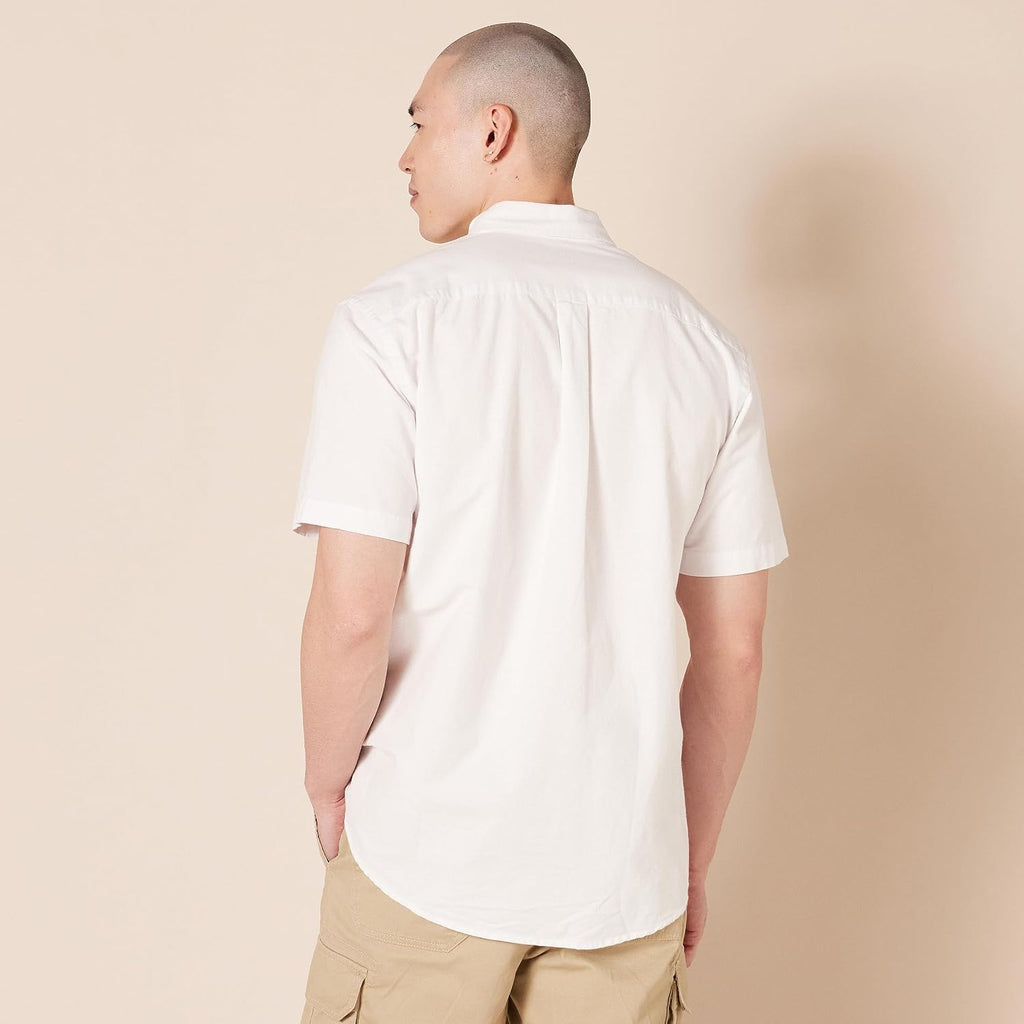 Amazon Essentials Men'S Short-Sleeve Oxford Shirt With Pocket