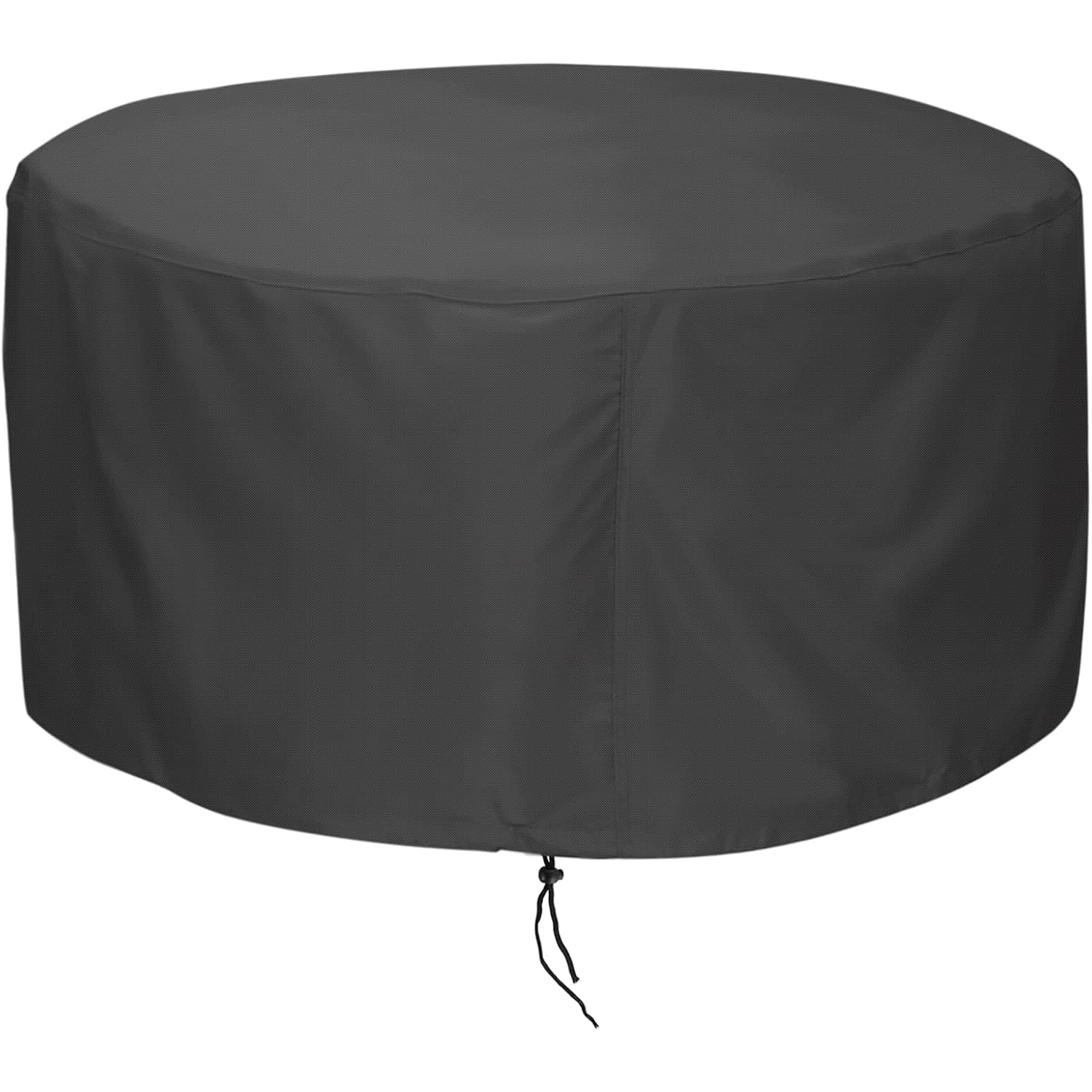 Lbting Fire Pit Cover, 48 Inch Cover For 45-48 Inch Round Firepit, Waterproof Windproof Dustproof Uv-Resistant Heavy Duty Cover For Outdoor Patio Firepit Table - Black