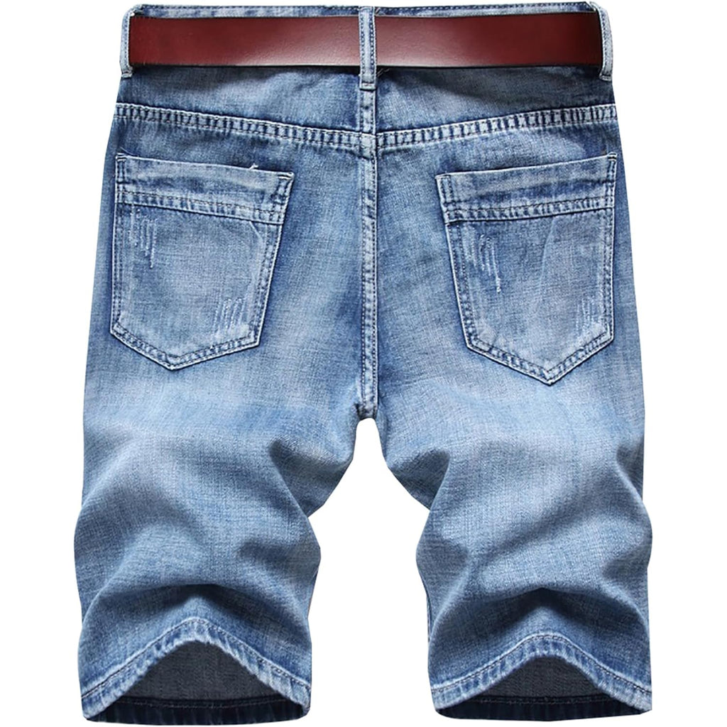 Longbida Men'S Jean Shorts Summer Casual Stretch Denim Jorts | Relaxed Fit