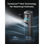 Dreo Turbocool Outdoor Misting Fan 711As, 33 Ft/S High Velocity, 20Db Quiet | 12 Speeds, 4 Modes, 150° Customizable Oscillating, Smart Standing Fan For Bedroom, Dc Motor, Ipx4-Rated Weather Resistant