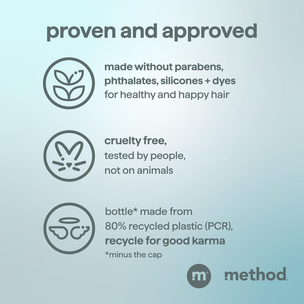 Method Men 2-In-1 Shampoo And Conditioner, Sea + Surf - Cleans And Conditions With Argan And Jojoba Oil - Made Without Parabens - 14 Oz