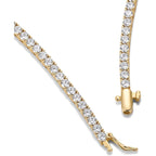 PAVOI 14K Gold Plated Graduated Tennis Necklaces for Women - Cubic Zirconia Tennis Necklace for Brides & Bridesmaids - Simulated Diamond Chain Trendy Wedding Jewelry