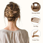 8 Pack Flat Hair Clips for Women – Large Claw Clips for Thick and Thin Hair, Strong Hold Styling Barrettes Accessories