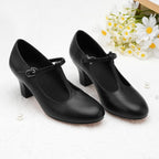 Stelle 2.5" T-Strap Character Shoes For Women | 2.5-Inch Heel, T-Strap, Cushioned Insole, Rubber Outsole, Adjustable Buckle, Stable Fit