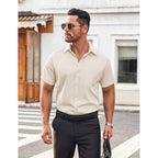 Coofandy Men'S Button Down Shirt Short Sleeve Dress Shirt Casual Beach Summer Wedding Shirt