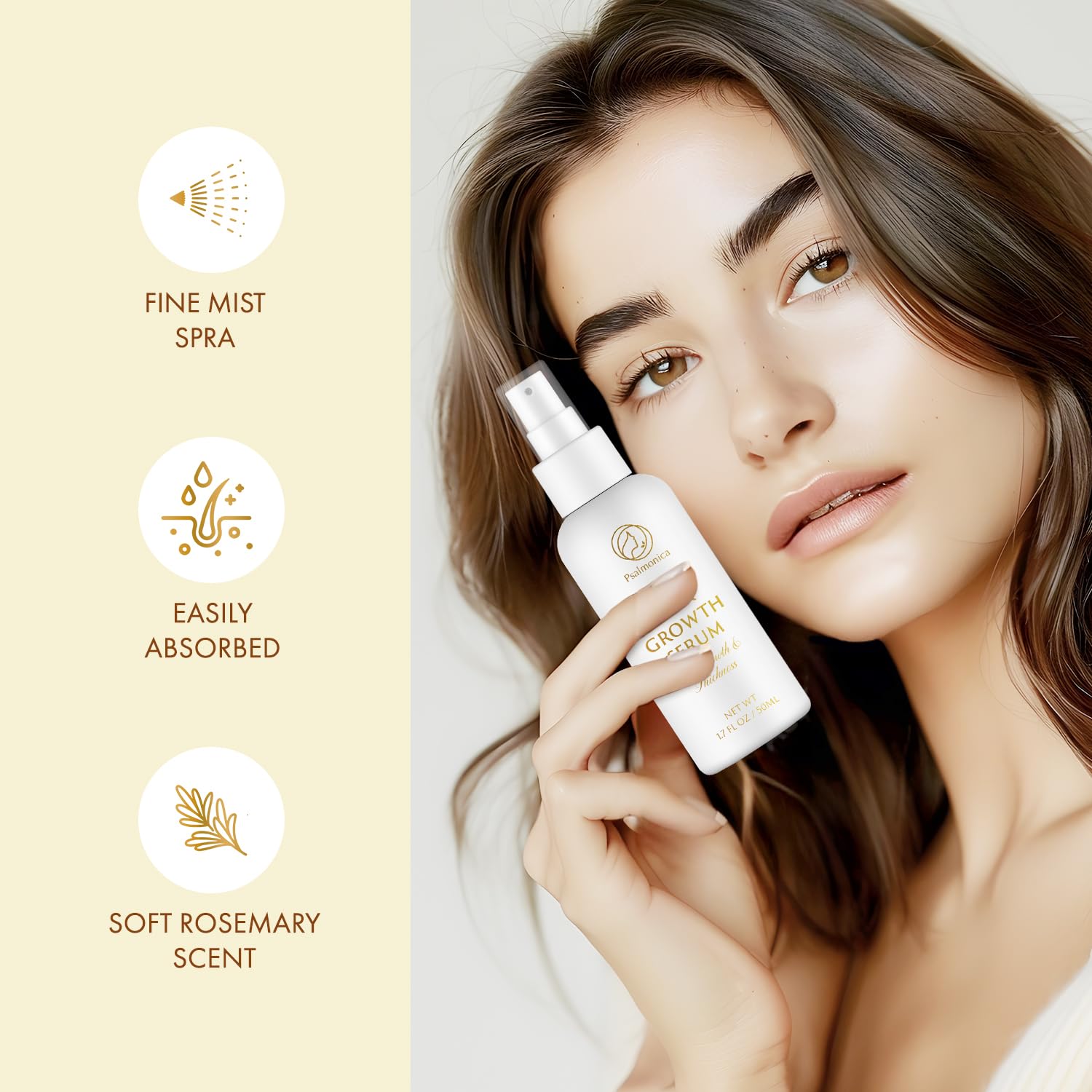 Hair Growth Serum: Rosemary Batana Castor Oil Rice Water Biotin Hair Oils For Hair Growth - Hair Growth Thickening Product - Hair Loss Treatments For Women Men(50 Ml)
