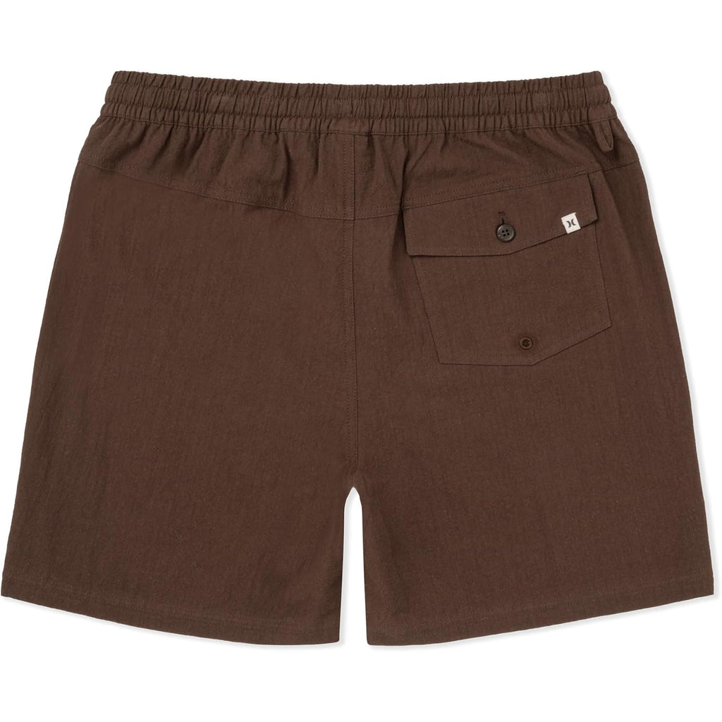 Hurley Men'S Naturals 6" Inseam Cotton Walk Shorts, 17" Outseam, Elastic Waistband & Drawstring