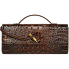 Trendy Women Crocodile Evening Clutch Purse Crossbody Shoulder Handbag Cute Vegan Leather Satchels