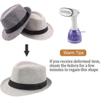 5 Pack Short Brim Fedora Classic Summer Beach Sun Hat Panama Cap for Men Women 5pack-black